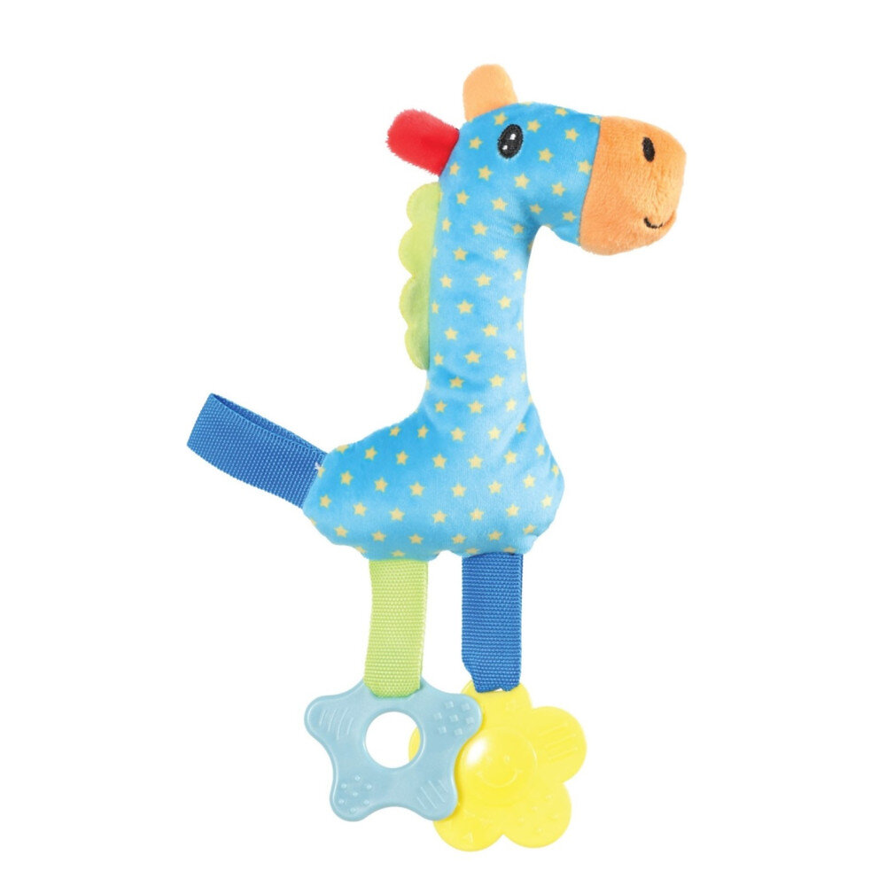 ANIMALLPARADISE - Peluche rio girafe bleu anneau à mordiller 26 cm jouet pour chiots - large