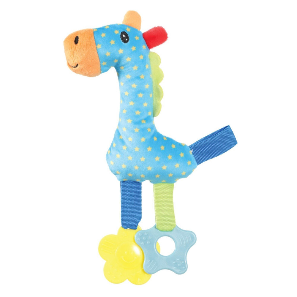 ANIMALLPARADISE - Peluche rio girafe bleu anneau à mordiller 26 cm jouet pour chiots - large