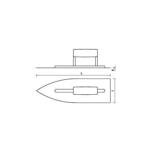 MONDELIN - Platoir flamand lame acier pointu poignée noir fermée - 60 x 12 cm - large