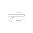 MONDELIN - Platoir flamand lame acier pointu poignée noir fermée - 60 x 12 cm - vignette