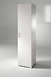 DMORA - Armoire polyvalente avec 1 porte et 4 étagères réglables, 100% Made in Italy, Meuble colonne pour salle de bain, 45x45h195 cm, Couleur Blanc - vignette