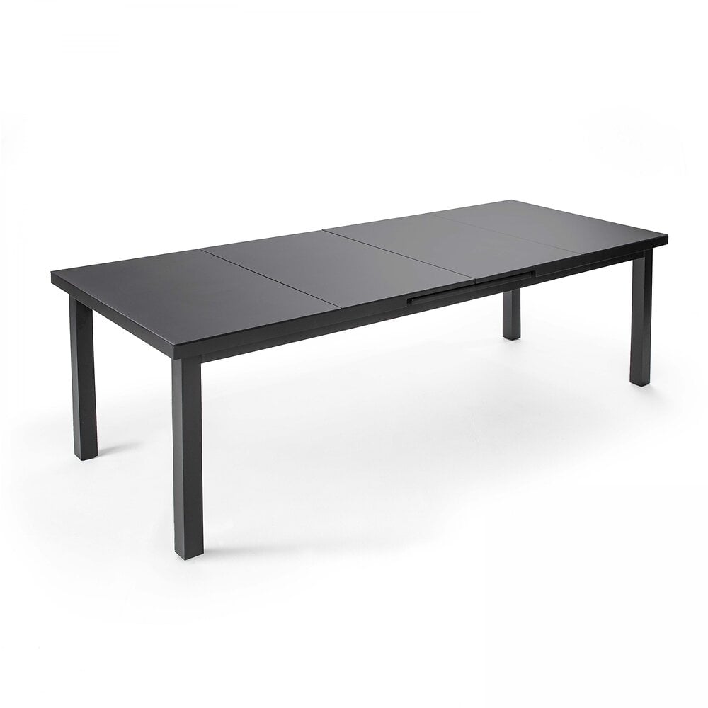 OVIALA - Table de jardin à rallonge extensible 256/320 cm 10 places, Albi - large