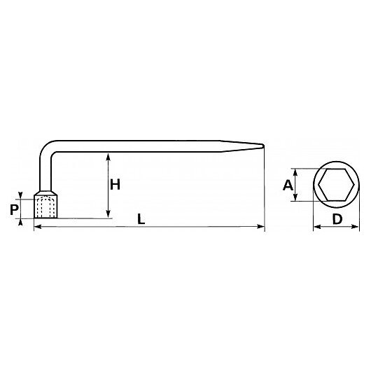 SAM OUTILLAGE - Clé à pipe de monteur en mm - 17 mm - large