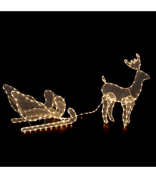 LA BOUTIQUE DE Noël - Renne et traineau lumineux - LED solaire