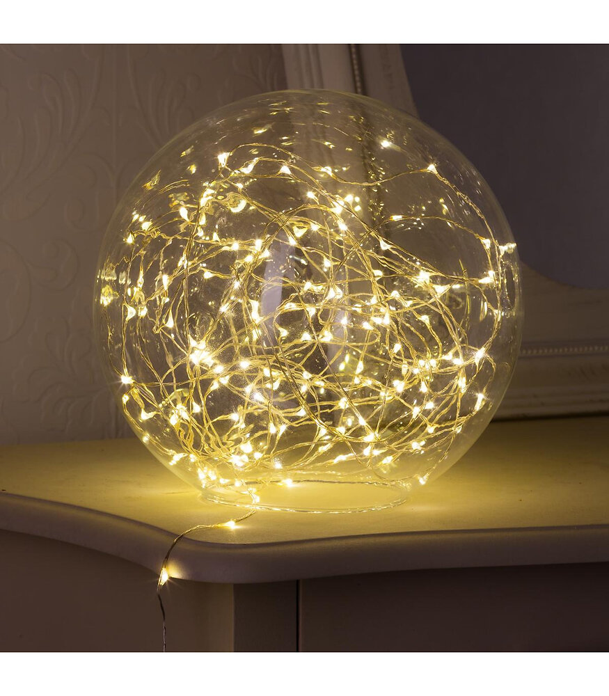 FEERIC LIGHTS & CHRISTMAS - Guirlande lumineuse Intérieur 40 MicroLED Blanc chaud sur 3.90 mètres - large