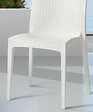 DCB GARDEN - Chaise de jardin en PVC blanc - vignette