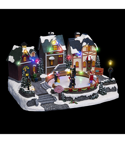 Village De Noel Lumineux Et Anime Kits, Maison Village De Noel
