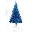 VIDAXL - vidaXL Sapin de Noël artificiel avec support Bleu 150 cm PVC - vignette