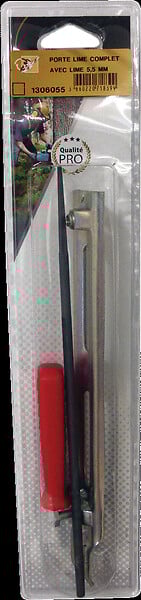 Porte Lime Avec Lime 5,5mm Pour Chaîne De Tronçonneuse