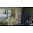 HUCOCO - ESME - Armoire simple style scandinave chambre à coucher - 50x50x180 - 1 porte - Dressing - Chêne - vignette