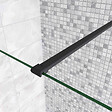 AICA SANITAIRE - Paroi de douche 80x200cm avec barre de fixation 90cm recoupable, profilé noir mat, AICA paroi de douche à l'italienne en 8mm verre securit anticalcaire - vignette