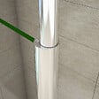 AICA SANITAIRE - Paroi de douche 130x200cm avec barre de fixation au plafond 203-320cm, profilé en chromé, AICA paroi de douche à l'italienne en 8mm verre anticalcaire et securit - vignette