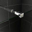 AICA SANITAIRE - Paroi de douche grise 140x200cm avec barre de fixation 73-120cm en carré, paroi de douche à l'italienne en 8mm verre anticalcaire - vignette