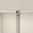 AICA SANITAIRE - Paroi de douche 130x200cm avec barre de fixation au plafond 90-150cm, profilé en chromé, AICA paroi de douche à l'italienne en 8mm verre anticalcaire et securit - vignette
