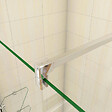 AICA SANITAIRE - Paroi de douche 100x190cm avec étagères et barre de fixation 140cm en carré, AICA paroi de douche à l'italienne en 8mm verre anticalcaire - vignette