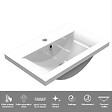 AICA SANITAIRE - Aica Sanitaire 99(L)x45(W)x40cm(H)cm Meuble salle de bain blanc 2 portes avec une vasque à suspendre - vignette