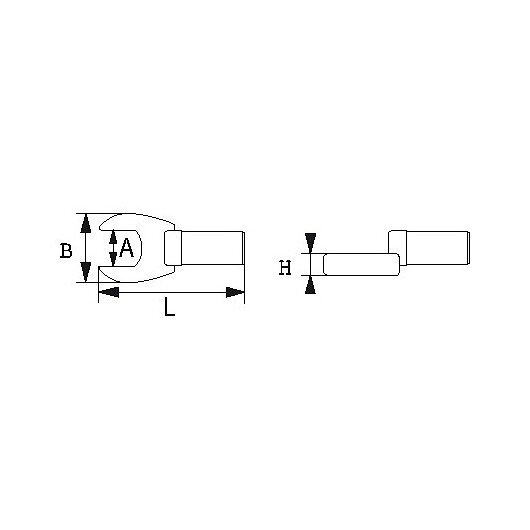 SAM OUTILLAGE - Embouts rectangulaires à fourche déportée 14x18 mm - large