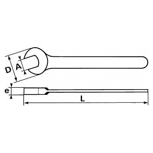 SAM OUTILLAGE - Clés à simple fourche puissante en mm - 21 mm - large
