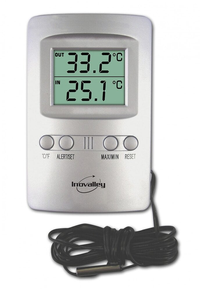 Thermomètre / Hygromètre magnétique orange Otio