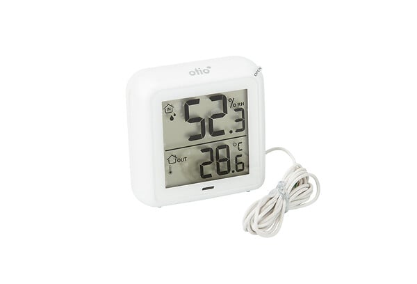 Thermomètre – hygromètre avec capteur sans fil gris anthracite