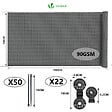 Brise vue occultant en HDPE 230g/m² 1.5x20m avec attaches de fixation gris