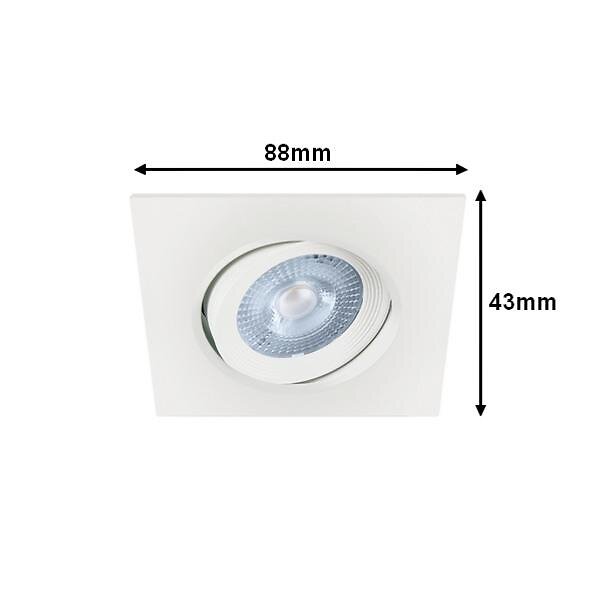SILAMP - Spot LED Encastrable Orientable 5W Carré Blanc SMD - Blanc Chaud 2300K - 3500K - SILAMP - large