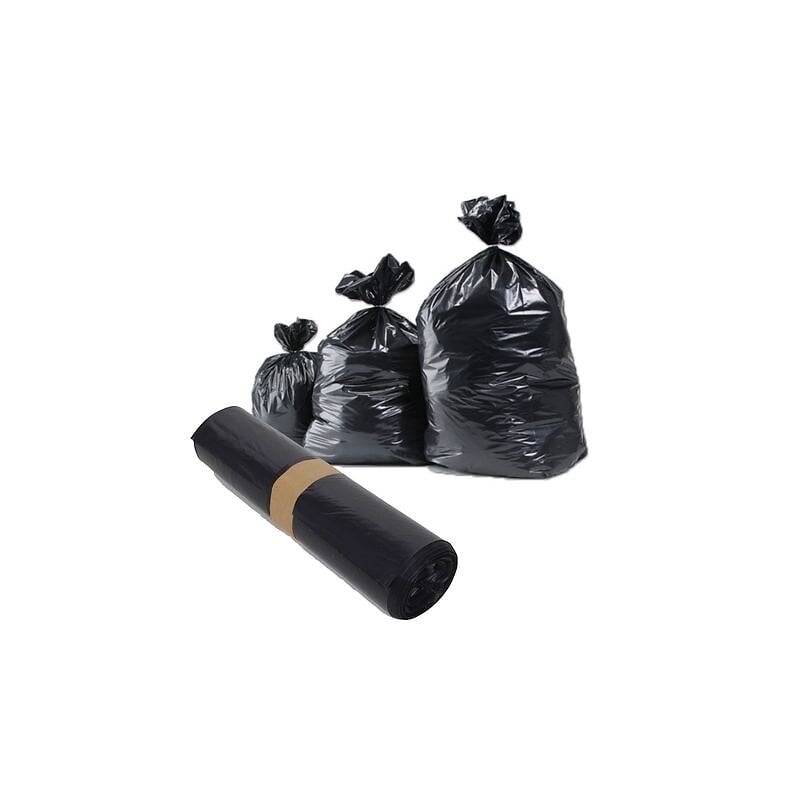 TIDYZ LOT DE 3 sacs poubelle à 6 roulettes extra larges Noir 300 l