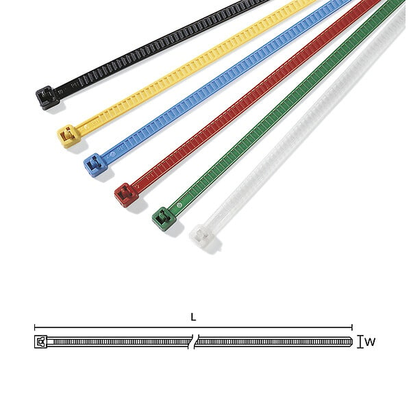 Colliers de serrage intérieur-extérieur x20 - larg.7.6mm-long.194mm
