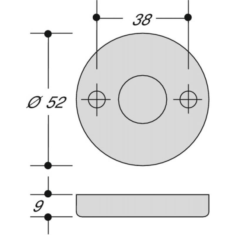 HEWI - Rosaces rondes de fonction grises 95 pour Ensemble en polyamide série 111 la paire - large