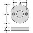 HEWI - Rosaces rondes de fonction grises 95 pour Ensemble en polyamide série 111 la paire - vignette