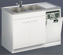 Meuble sous évier lave vaisselle 140 avec jambage - AQUARINE - 200161