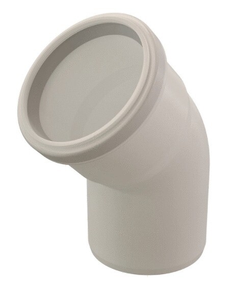 UBBINK - Coude PPTL Ø 80 CHEMILUX - Coude à 45° - large