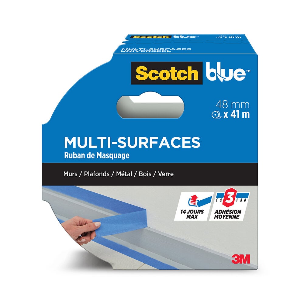 Ruban de Masquage Multi-Surfaces ScotchBlue™ Bleu 41m x 24mm