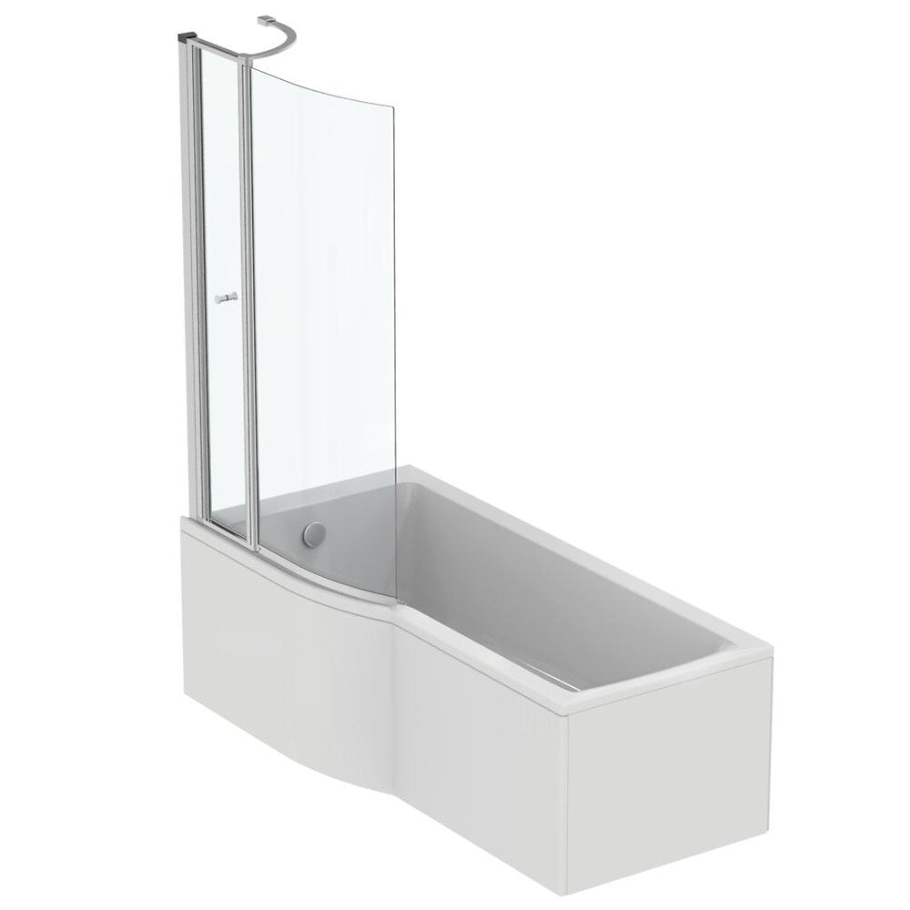IDEAL STANDARD - IDEAL Baignoire Connect air avec pieds, pare bain, tablier frontal et latéral, 170 X 80 version gauche, Pare bain fixe - large
