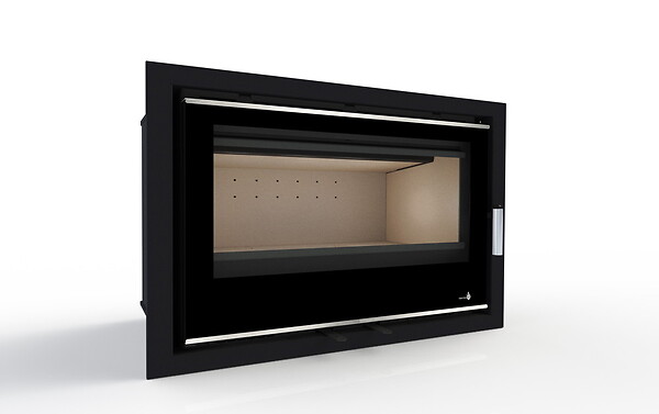 TERMOFOC - Pack insert Ecodesign PORTIMAO-C-895-S + Ventilation + Cadre 4 côtés Verre - 9KW - large