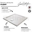 JACOB DELAFON - Receveur de douche antidérapant Flight carré extra plat pour douche italienne Antibactérien , 90 x 90, blanc - vignette