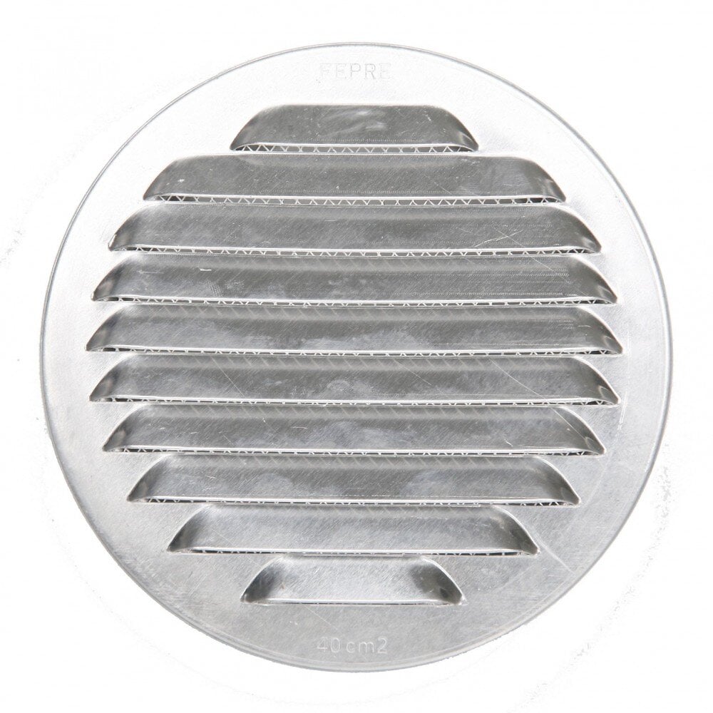 Grille d'aération aluminium chromé Diam.14 cm