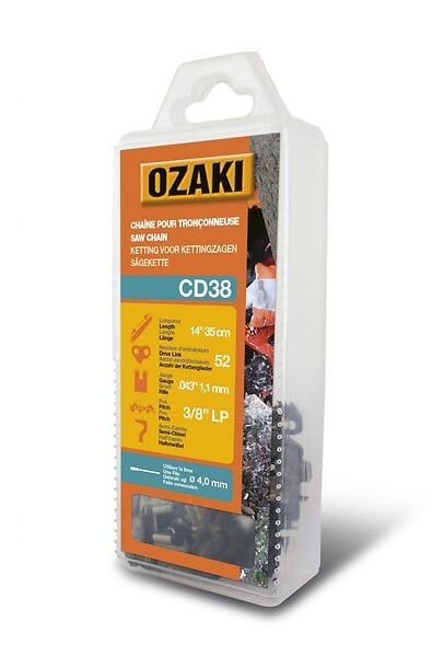 Chaine ozaki 3/8 - 1,1mm - 52 maillons pour Tronconneuse Bosch