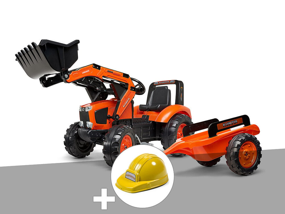 Tractopelle Enfant Kubota M Gx Ans Falk Casque Bricorama