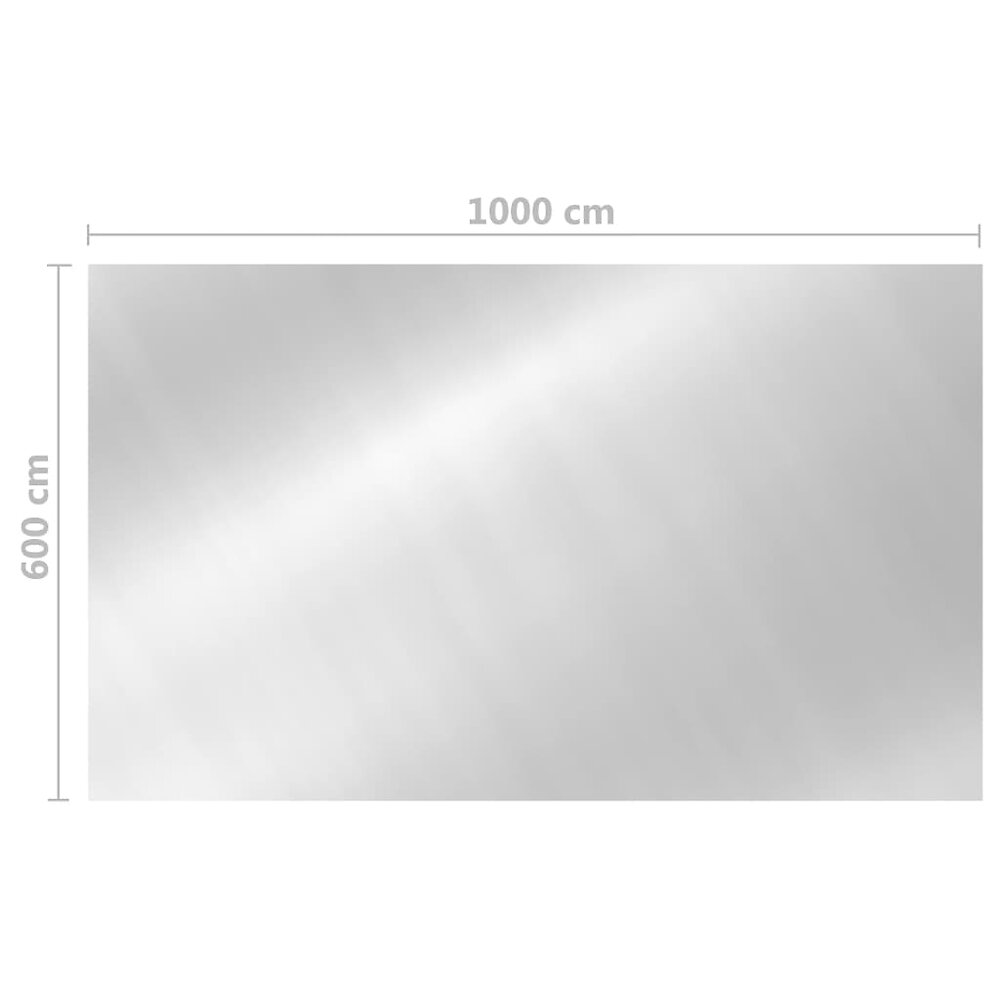VIDAXL - vidaXL Couverture de piscine rectangulaire 1000x600 cm PE Argenté - large