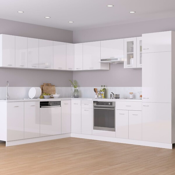 IDMarket - Ilot Central IVO 120 cm Blanc avec Plan de Travail façon hêtre :  : Cuisine et Maison