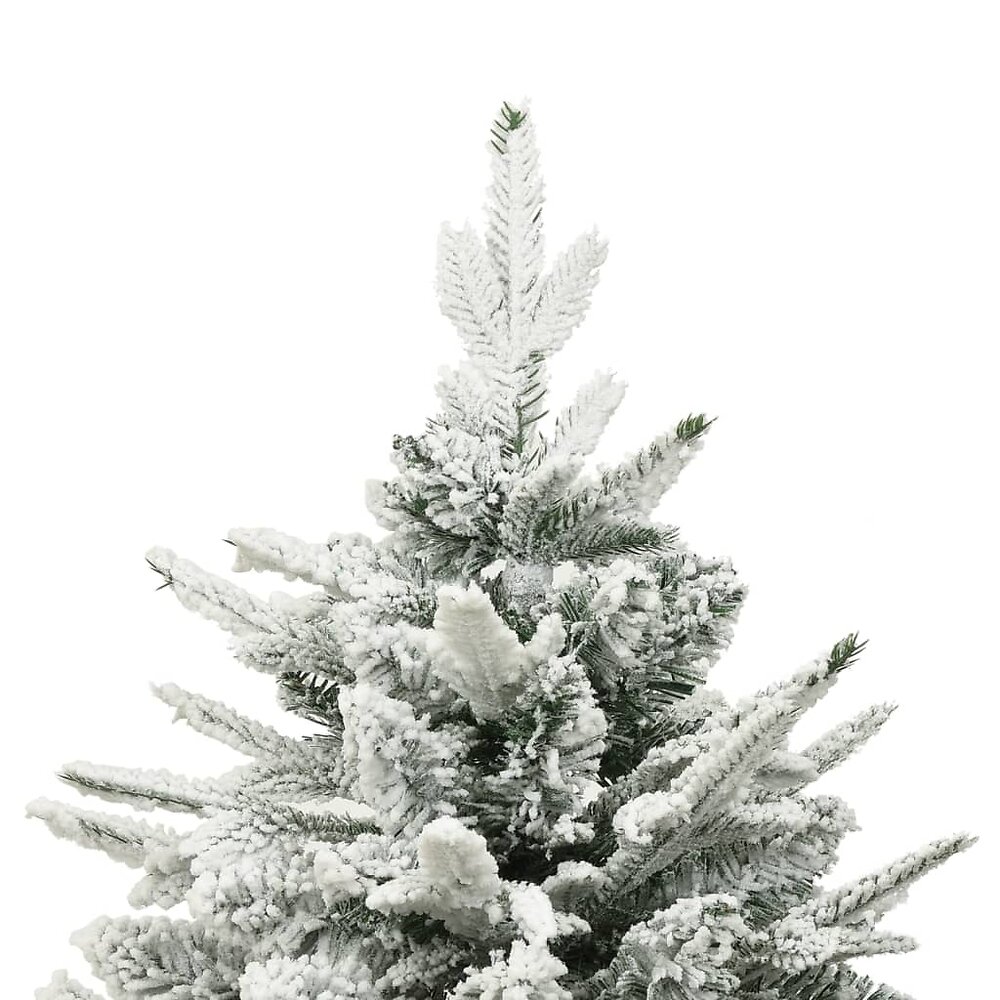 VIDAXL - vidaXL Sapin de Noël artificiel à flocons de neige Vert 210 cm PVC/PE - large