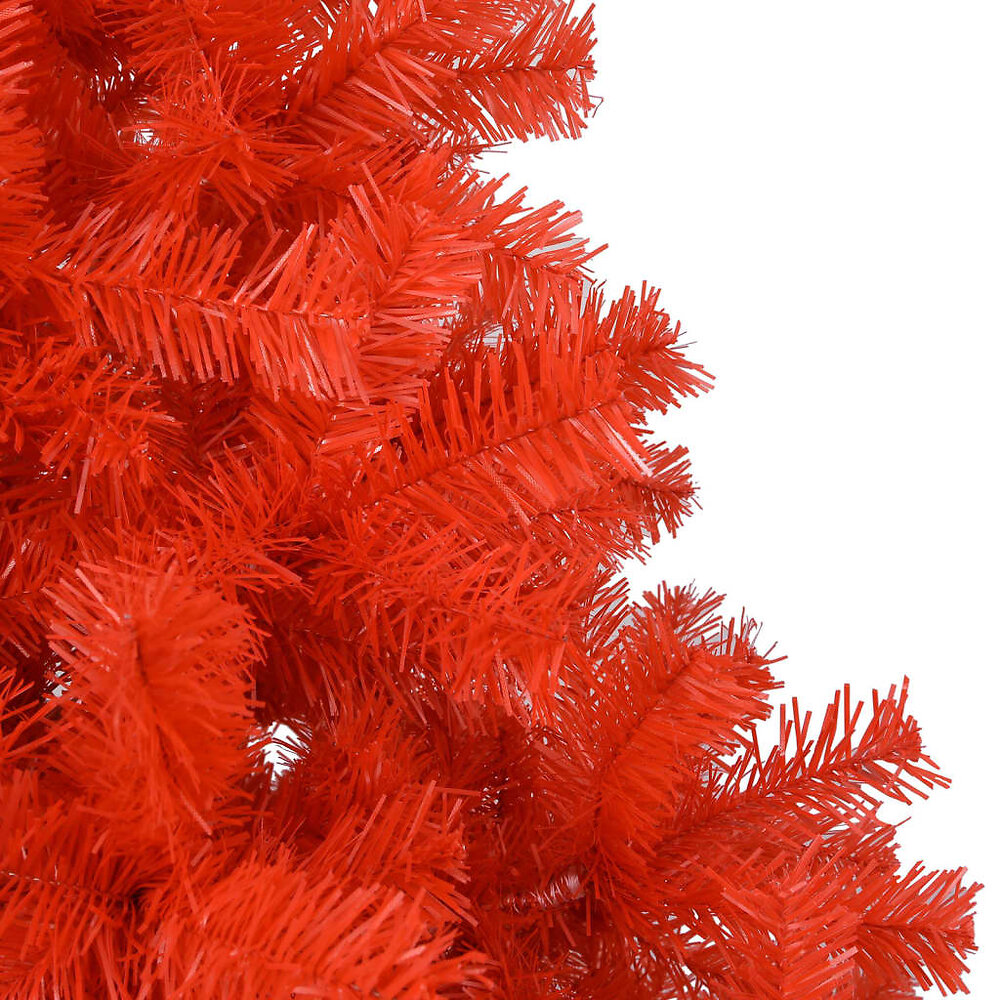 VIDAXL - vidaXL Arbre de Noël artificiel avec LED et boules Rouge 120 cm PVC - large