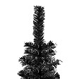 VIDAXL - vidaXL Arbre de Noël mince avec LED Noir 180 cm - vignette