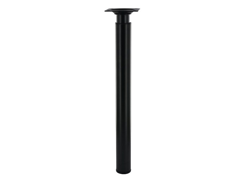 CIME - Pied de meuble cylindrique réglable, H.De 31 à 50 cm acier époxy noir - large