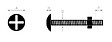 ULTIMA VISSER FIXER COLLER - Boulon poelier à tête ronde large fendue en croix acier zingué blanc classe 4.8 NFE 25128/DIN 555 6X20 boîte de 200 - ULTIMA - 80306020 - vignette