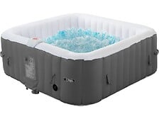 HABITAT ET JARDIN Spa gonflable "RIVIERA" en PVC - 4 places - Gris/blanc