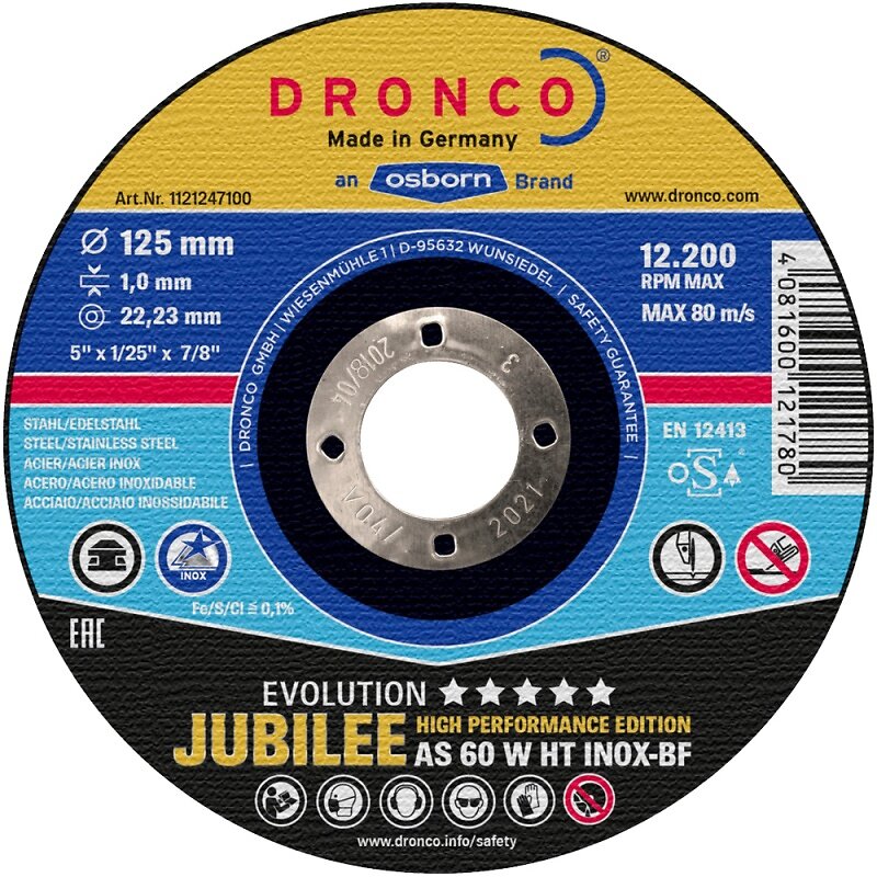 DRONCO - Disque à tronçonner Inox Dronco AS 60 W HT  1121247100 - large