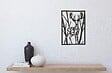 HOMEMANIA - Décoration Murale Cerf - Art Mural - Cerf - Pour Le Salon, La Chambre À Coucher - Métal Noir, 35 X 0,15 X 50 Cm - vignette