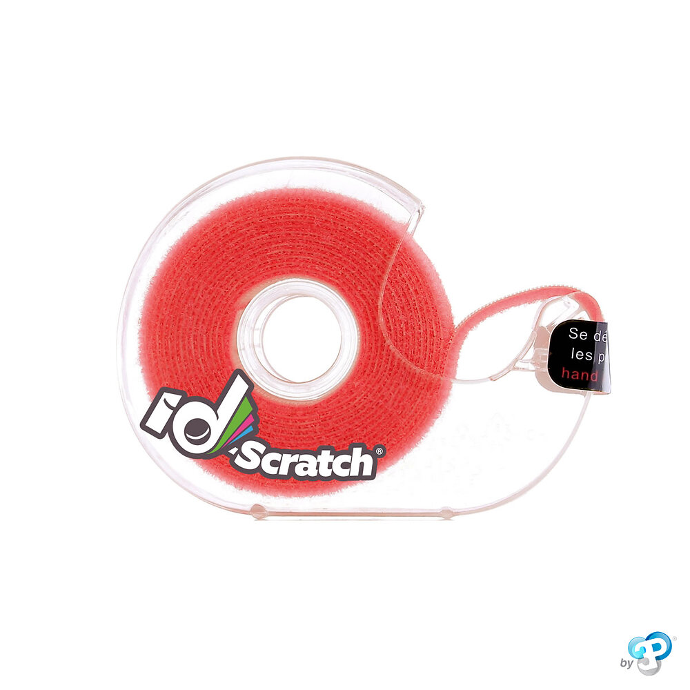 ID-SCRATCH - Bande scratch auto-agrippante ID-SCRATCH rouge 2 cm x 2 m  - large